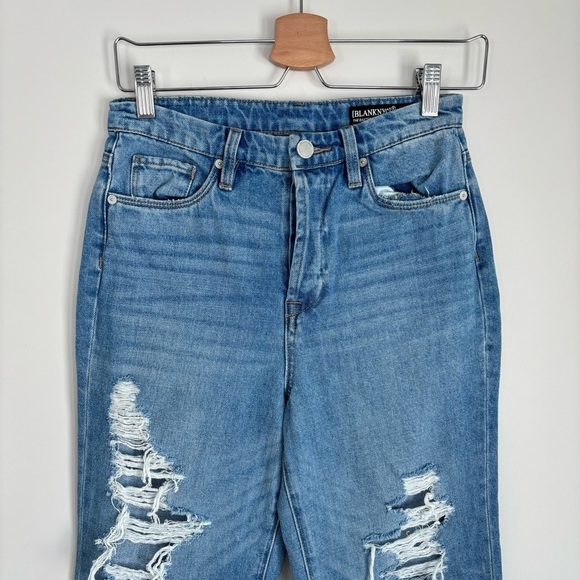 BlankNYC Baxter Ribcage Straight Leg Distressed Jeans 25 - Picture 4 of 14